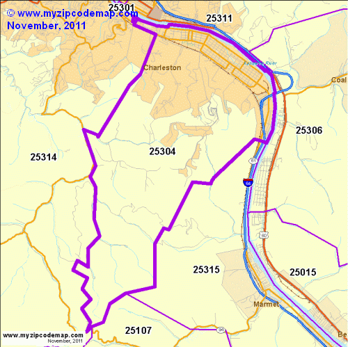 map of 25304