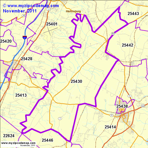 map of 25430