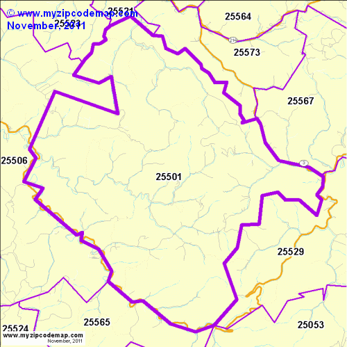 map of 25501