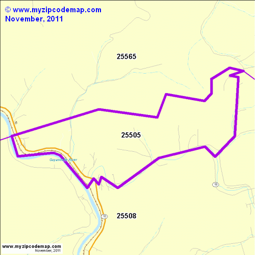 map of 25505