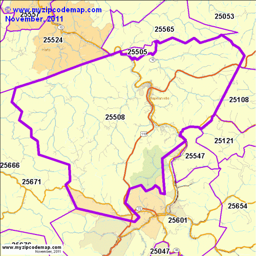map of 25508