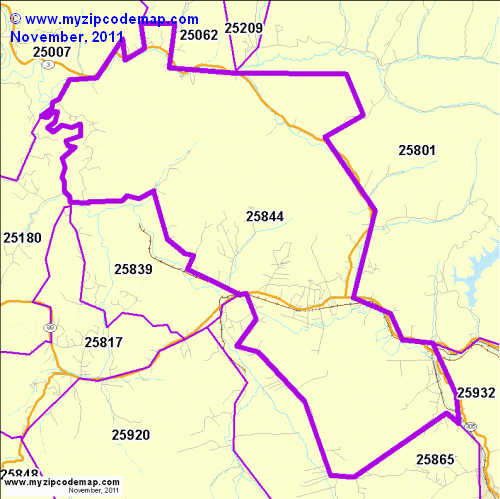 map of 25844