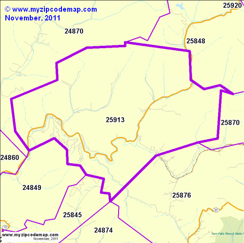 map of 25913