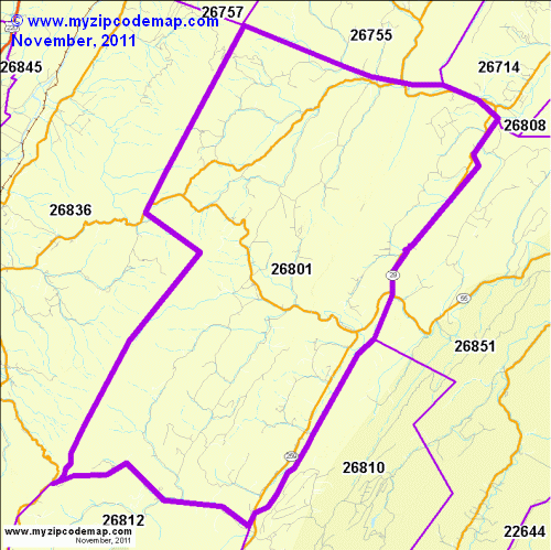 map of 26801