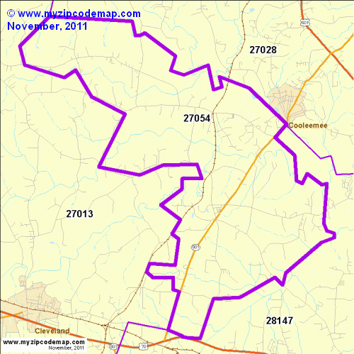 map of 27054