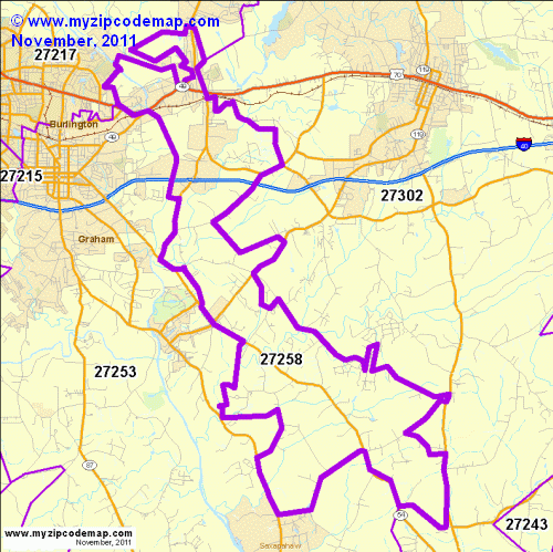 map of 27258