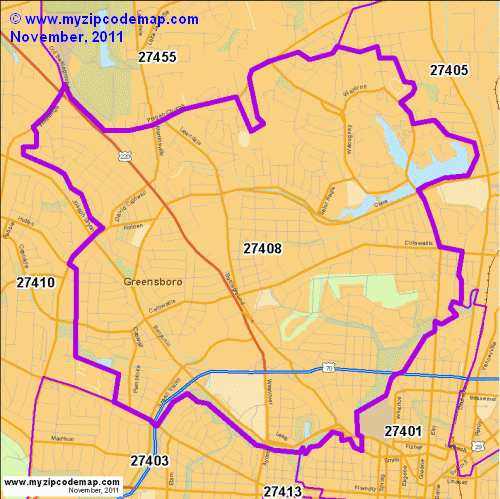 map of 27408
