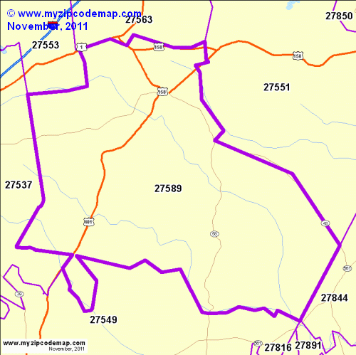 map of 27589