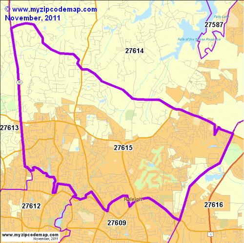 map of 27615