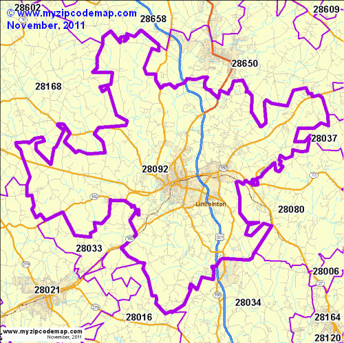 map of 28092