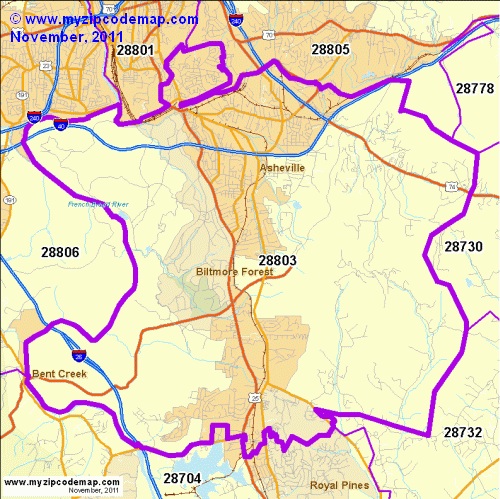 map of 28803