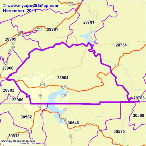 map of 28904