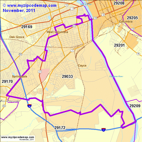 map of 29033