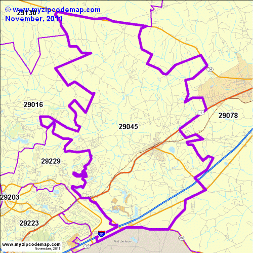map of 29045