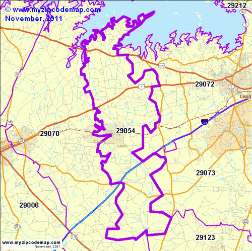 map of 29054
