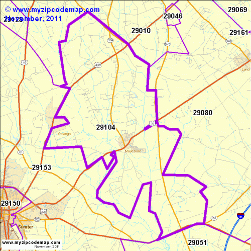 map of 29104
