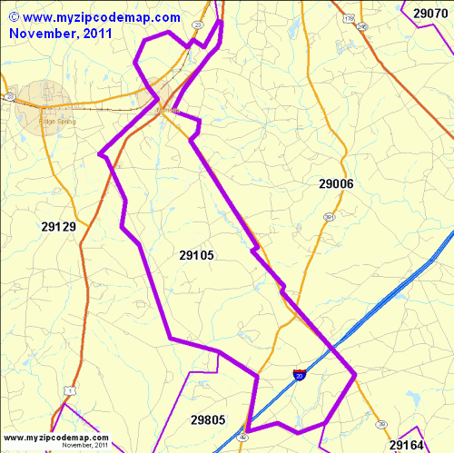 map of 29105