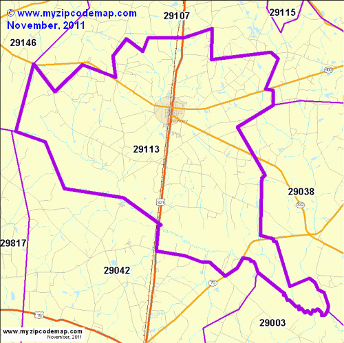 map of 29113
