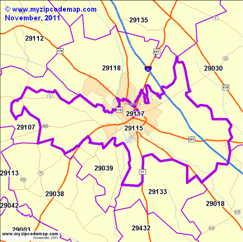 map of 29115