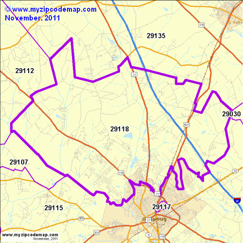 map of 29118