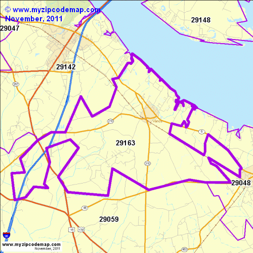map of 29163