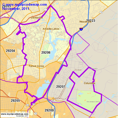map of 29206