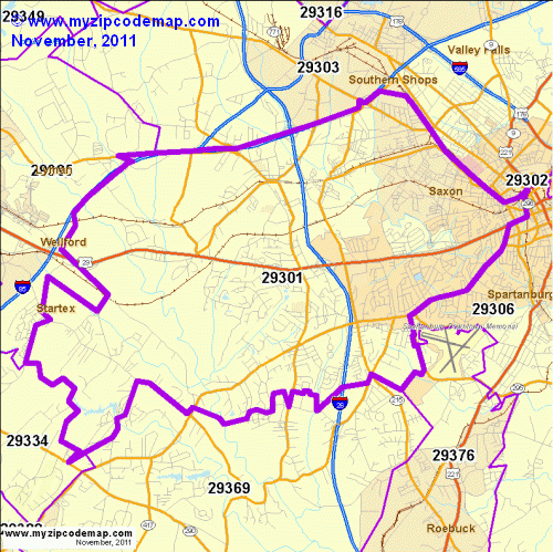 map of 29301