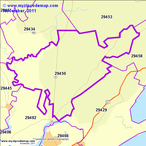 map of 29450