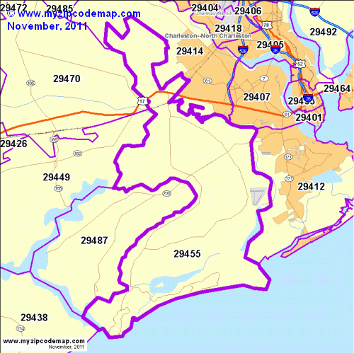 map of 29455