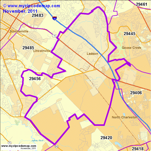 map of 29456