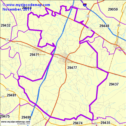 map of 29477