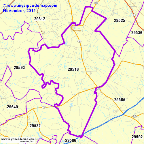 map of 29516
