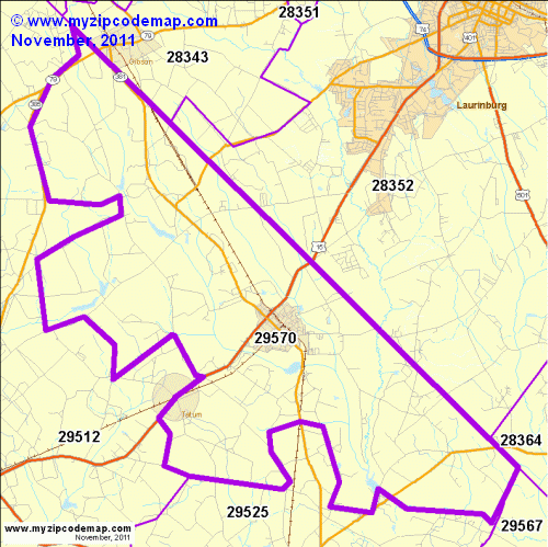 map of 29570