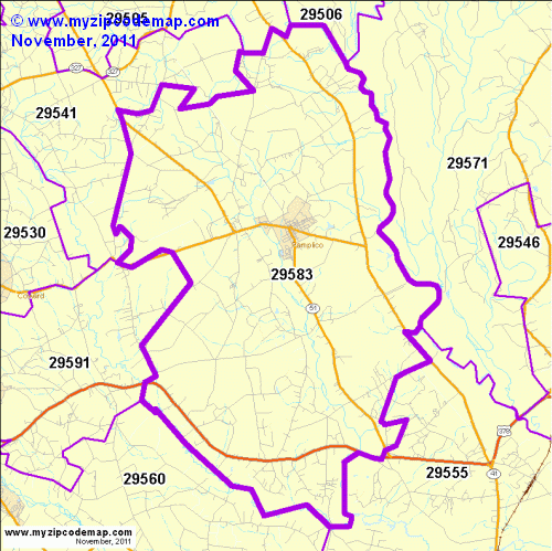 map of 29583
