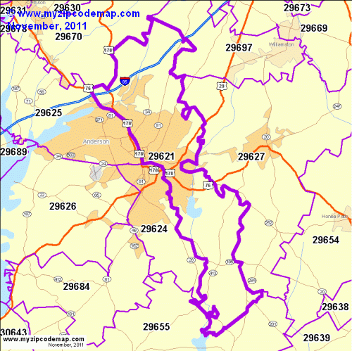 map of 29621