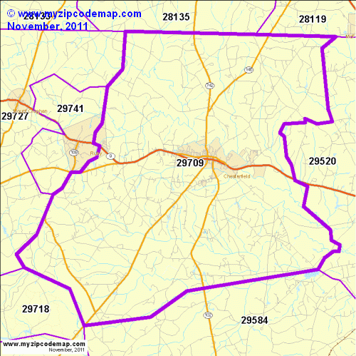 map of 29709