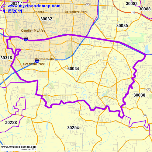 map of 30034