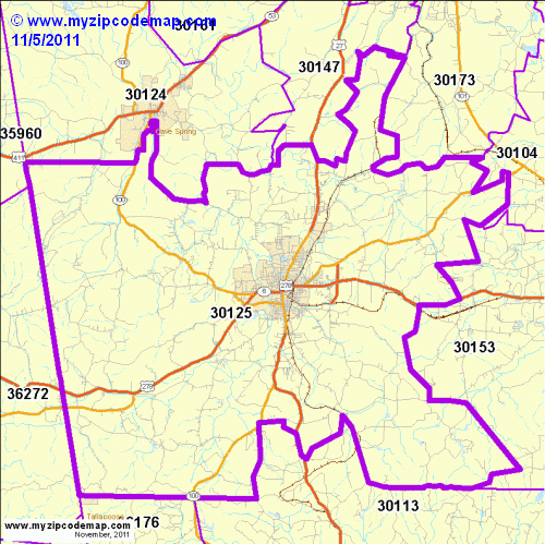 map of 30125