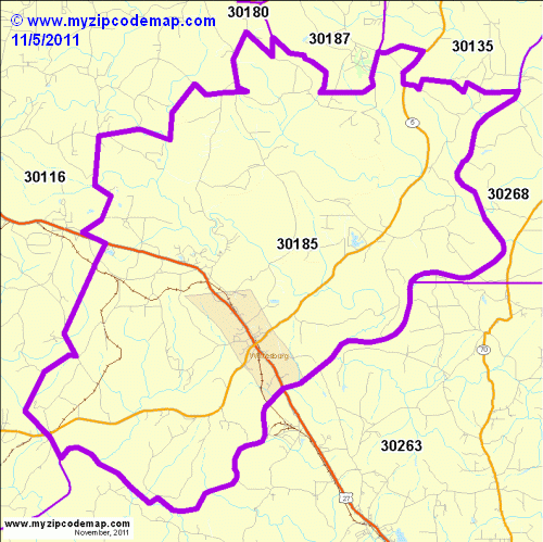 map of 30185