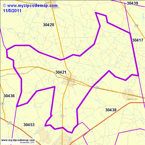 map of 30421