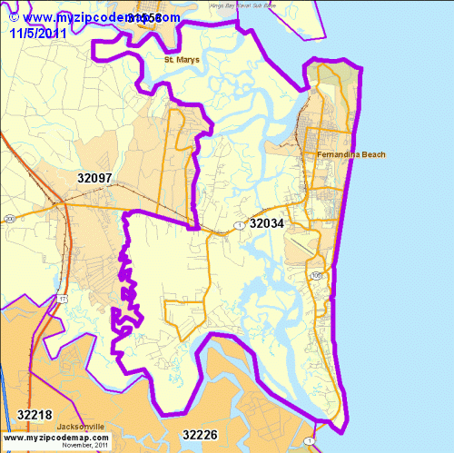 map of 32034