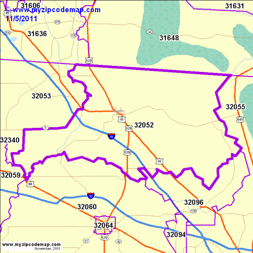 map of 32052