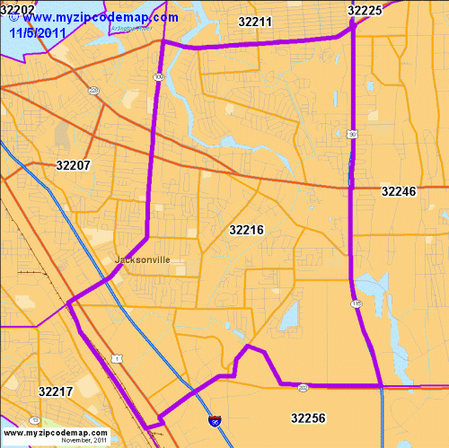 map of 32216