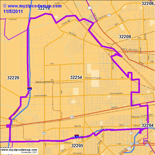 map of 32254