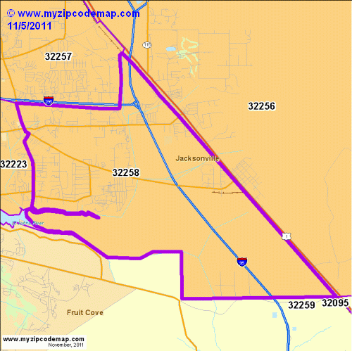 map of 32258