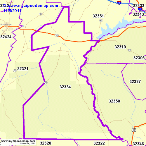 map of 32334