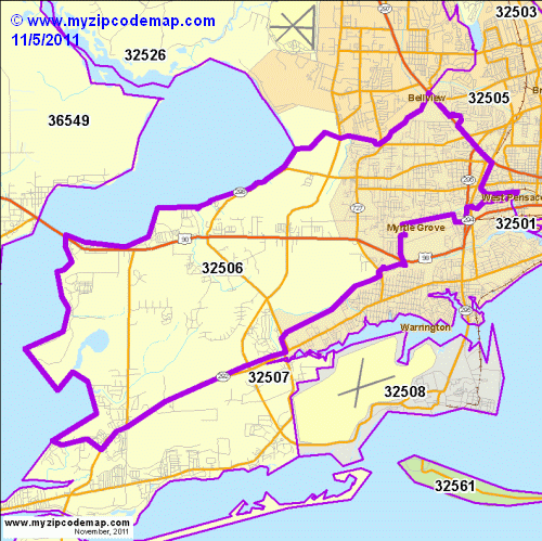 map of 32506