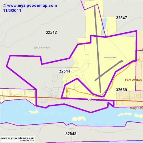 map of 32544
