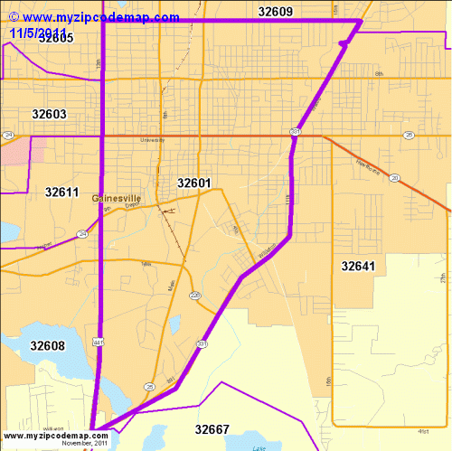 map of 32601