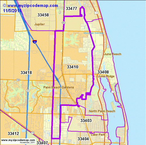 map of 33410